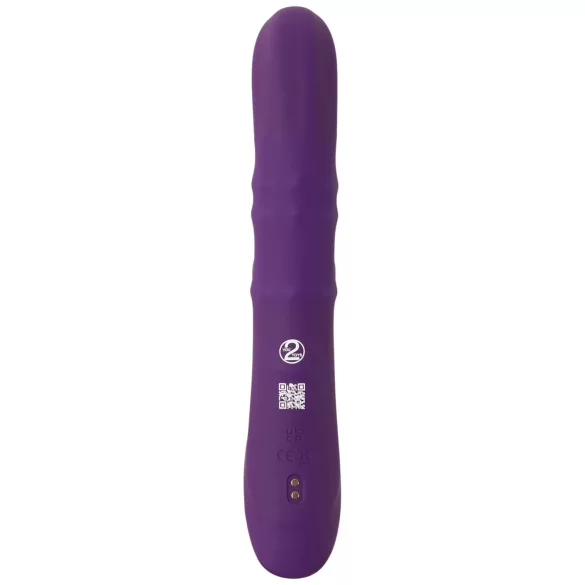 You2Toys - fioletowy wibrator z ramieniem do stymulacji łechtaczki, kiwającym się i ruchomym pierścieniem.