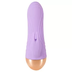   Cuties - mini wibrator z akumulatorem, wodoodporny, z uchwytem na łechtaczkę (fioletowy)
