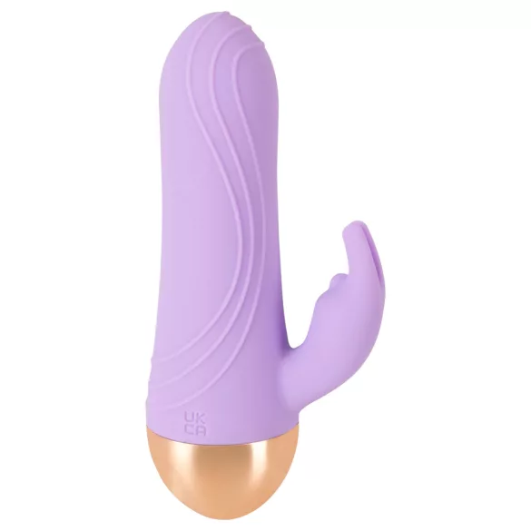 Cuties - mini wibrator z akumulatorem, wodoodporny, z uchwytem na łechtaczkę (fioletowy)