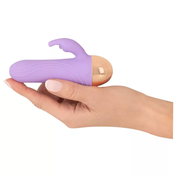 Cuties - mini wibrator z akumulatorem, wodoodporny, z uchwytem na łechtaczkę (fioletowy)