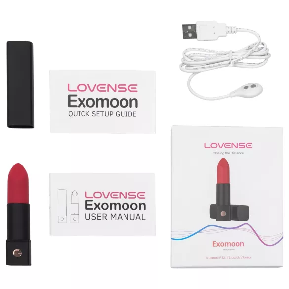 Lovense Exomoon - mini wibrator w kształcie szminki (czarny)