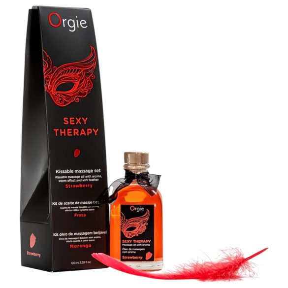 Orgie Sexy Therapy - zestaw olejków do masażu - truskawka