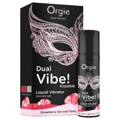   Orgie Dual Vibe - unisex żel wibrujący - Truskawka - Gin Tonic (15 ml)