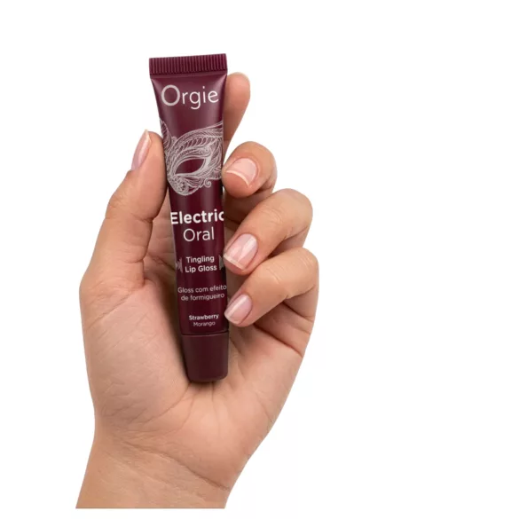 Orgie Electric Oral - pobudzający błyszczyk do ust o mrowiącym efekcie - truskawka (10 ml)