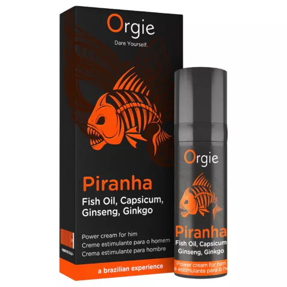 Orgie Piranha Power Cream - Stymulujący krem na potencję dla mężczyzn (15 ml)