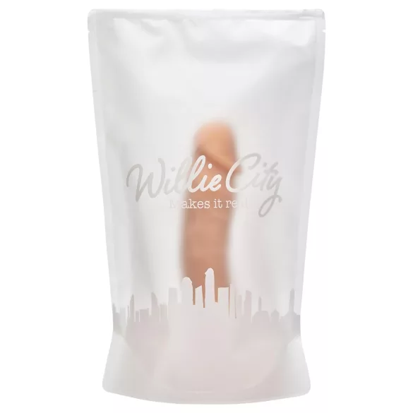 Willie City Luxe - realistyczny silikonowy dildo (w kolorze ciała) - 23 cm