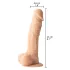 Willie City Luxe - realistyczny silikonowy dildo (w kolorze ciała) - 23 cm
