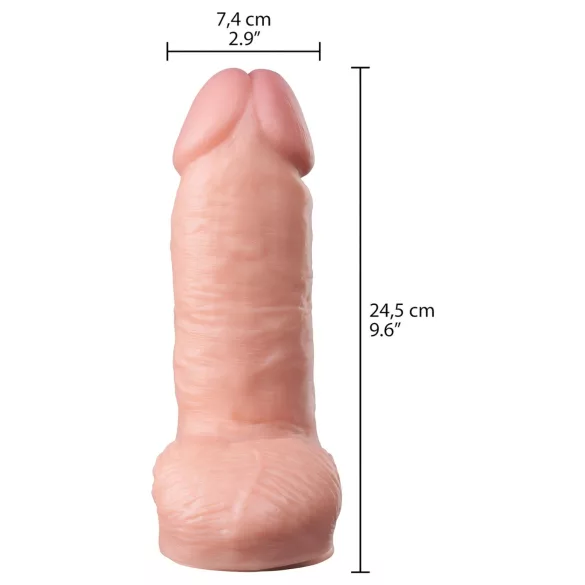 Willie City - gruby realistyczny dildo (kolor cielisty) - 24,5 cm