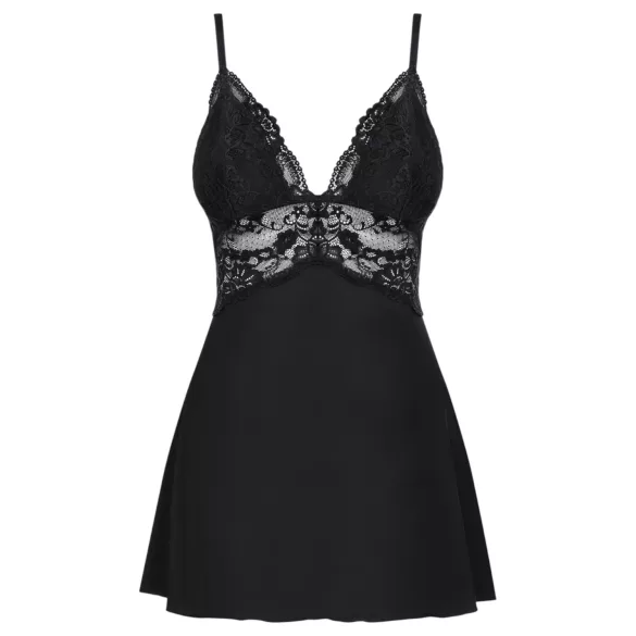 Obsessive - koronkowa koszulka babydoll i stringi (czarne)