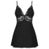 Obsessive - koronkowa koszulka babydoll i stringi (czarne)