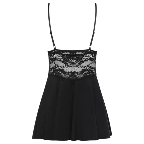 Obsessive - koronkowa koszulka babydoll i stringi (czarne)