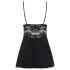 Obsessive - koronkowa koszulka babydoll i stringi (czarne)