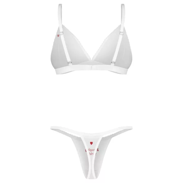 Obsessive Weddya Bride - dwuczęściowy zestaw ślubny (biały) - L/XL