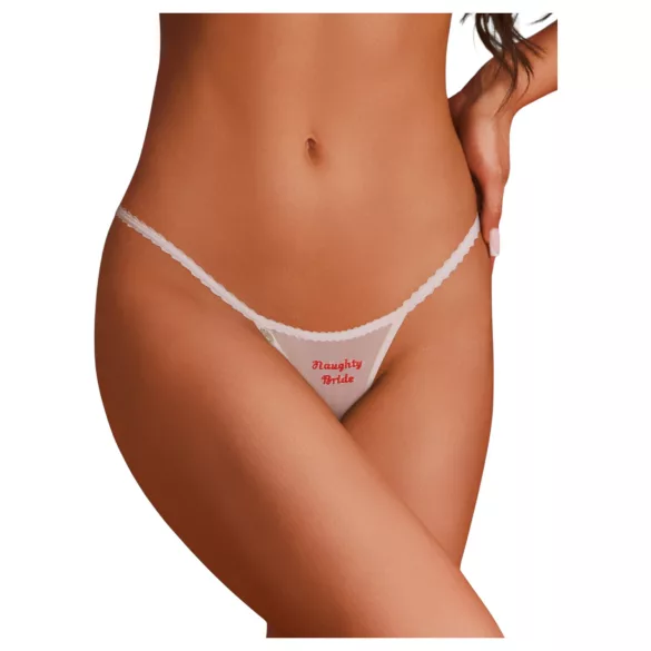 Obsessive Weddya Bride - stringi otwarte (białe)