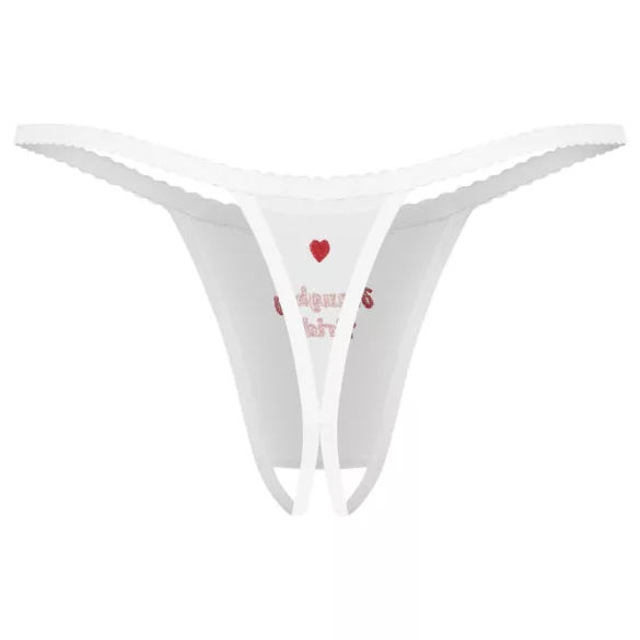 Obsessive Weddya Bride - stringi otwarte (białe)