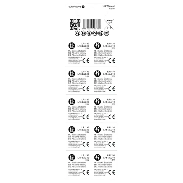 Elem - bateria guzikowa LR1130 / LR54 - 10 szt.