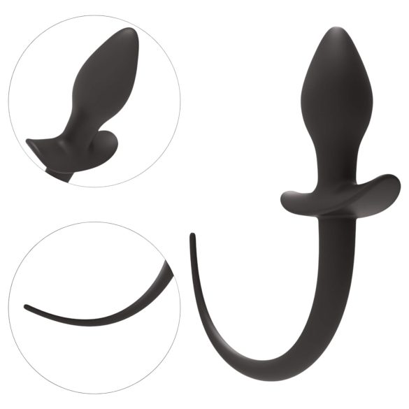 Wild Play - korek analny z ogonem - czarny