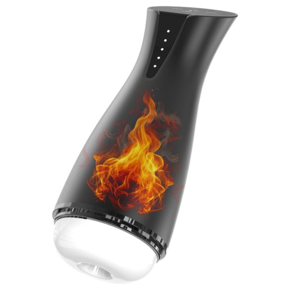 Men's Play - masturbator ssący i wibrujący z funkcją podgrzewania - czarny