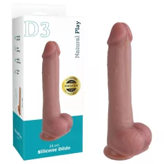 Natural Play - silikonowy dildo 24 cm (naturalny)