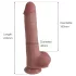 Natural Play - silikonowy dildo 24 cm (naturalny)