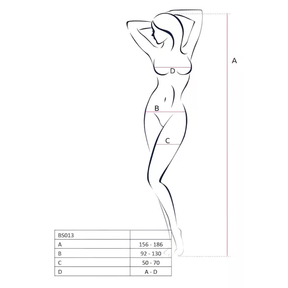 Passion - komplet bieliźniany siateczkowy w paski - biały S-L