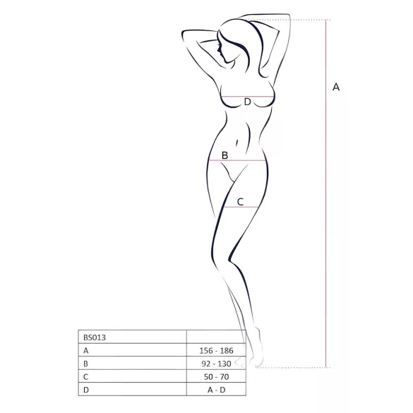Passion - komplet erotyczny siateczkowy w paski - czerwony S-L