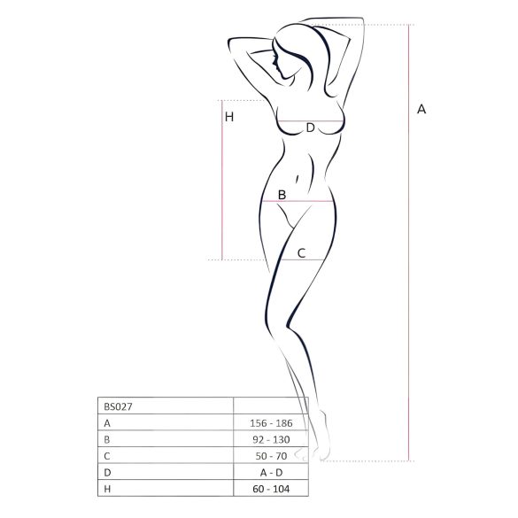 Passion BS027 - mini sukienka z siateczki (biała) - S-L