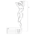 Passion - bodystocking siateczkowy otwarty - czerwony - S-L