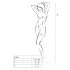 Passion BS060 - zestaw siateczkowy z rombami (czerwony) - S-L