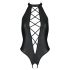 Passion Nancy - otwarte, krzyżowe body (czarne) - L/XL