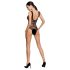 Passion BS086 - przezroczyste pasy body (czarne) - S-L