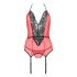 Passion Peonia - top i stringi (czerwone) - L/XL