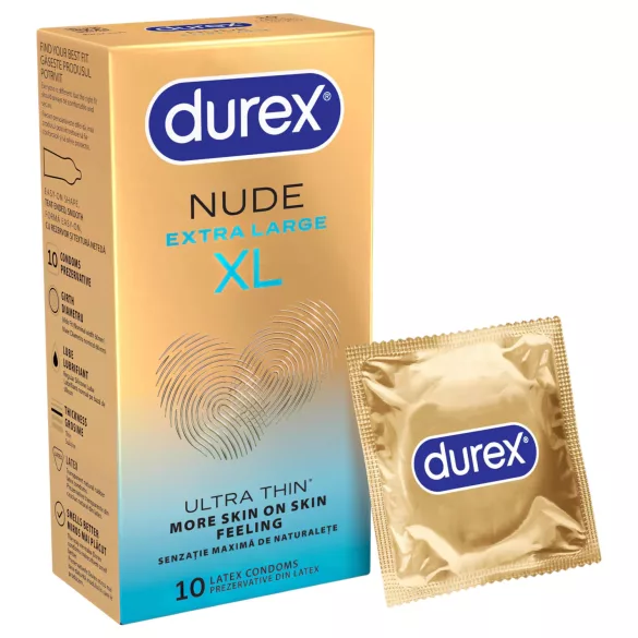 Durex Nude XL - prezerwatywy w rozmiarze extra large (10 szt.)