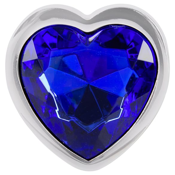 Magic Shiver - korek analny metalowy z kryształkiem niebieski