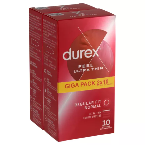 Durex - prezerwatywy ultra cienkie - naturalne odczucia - 2x10 sztuk
