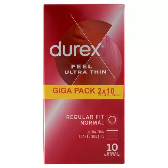 Durex - prezerwatywy ultra cienkie - naturalne odczucia - 2x10 sztuk