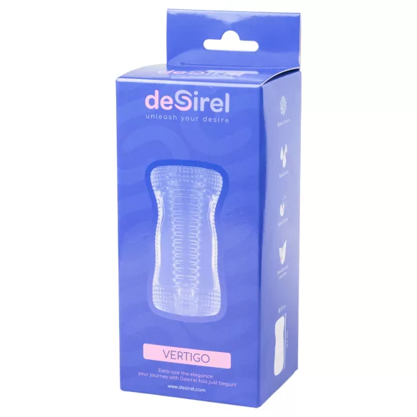Desirel Vertigo - przezroczysty masturbator z rowkowanym wnętrzem