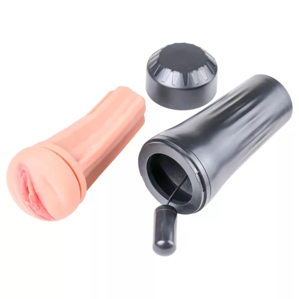 Desirel True Touch - realistyczna wibrująca masturbator - cielisty/czarny