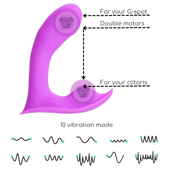Desirel Insider - wibrator do punktu G i prostaty - silikonowy - fioletowy