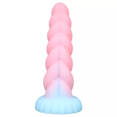   OgazR - dildo świecące w ciemności - jednorożec - 22cm - tęczowy