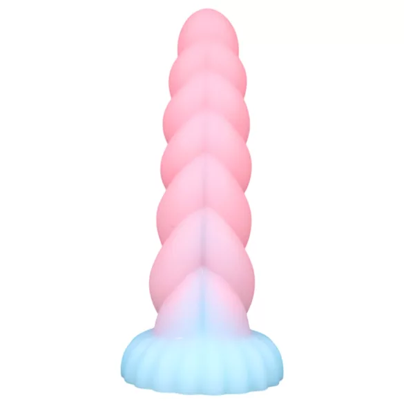 OgazR - dildo świecące w ciemności - jednorożec - 22cm - tęczowy