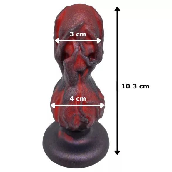 OgazR - korek analny z kulkami - 10,5 cm - czarny
