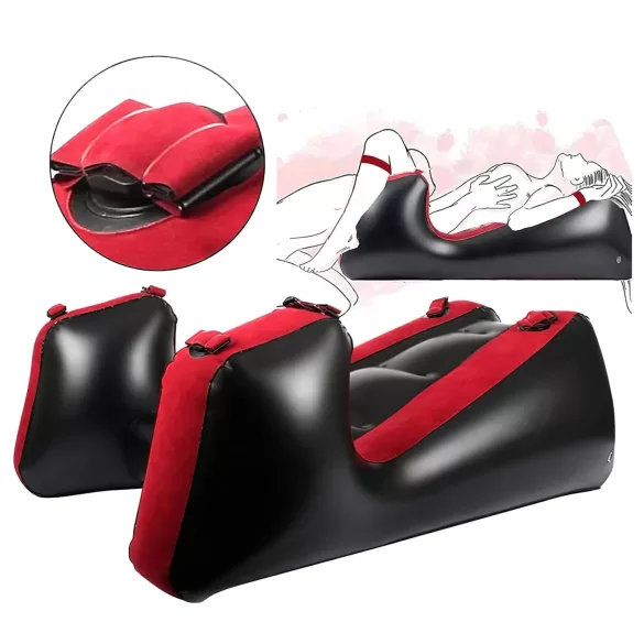 Desirel Magic Pillow - dmuchana sofa do pozycji seksualnych (czerwona)