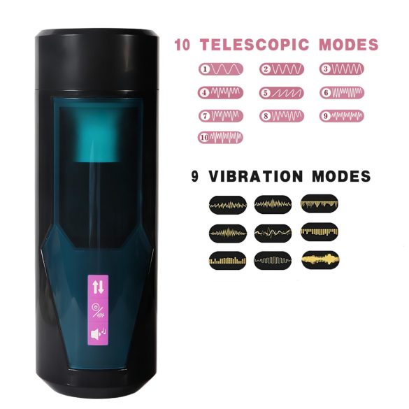 Lonely - masturbator tłoczący z dźwiękiem - czarny