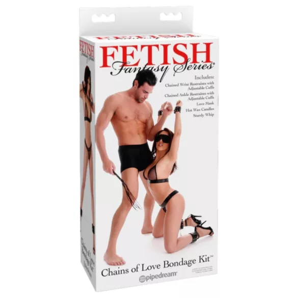 Fetish Fantasy - zestaw do bondage - czarny