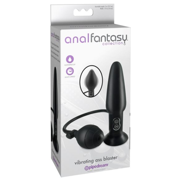 Anal Fantasy - wibrujący analny korek z pompką - czarny