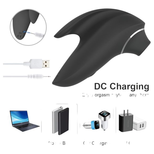 AlvUp - stymulator łechtaczki z falami powietrza - wibrator - czarny