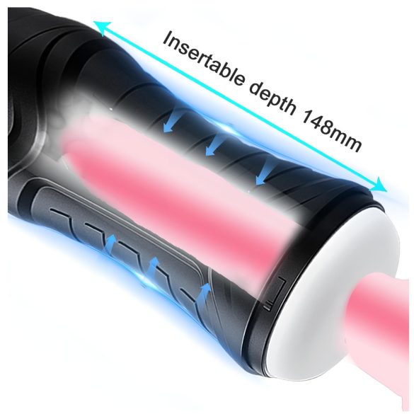 AlvUp - masturbator ssąco-wibrujący - czarny