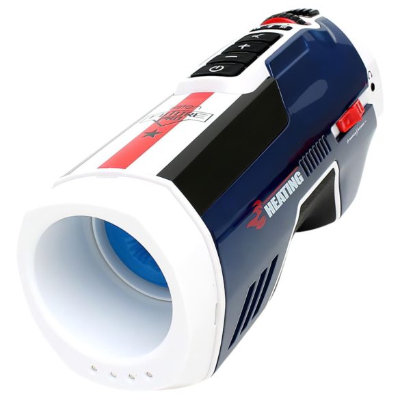 Leten SM Future Pro - sieciowy masturbator pchający, jęczący, ściskający, podgrzewany (niebieski)
