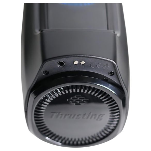 Leten SM320 - masturbator z dźwiękiem, ruchem i podgrzewaniem - czarny